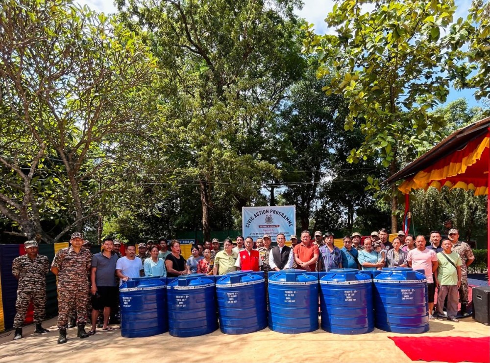 Officials along with the beneficiaries during the Civic Action Programmes held at A/173 Bn CRPF Transit Camp near the DC Court in Dimapur on September 24.